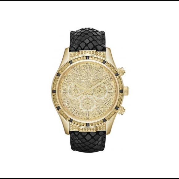 Michael Kors MK2310 Gold-Tone Glitz Layton Watch - Picture 1 of 6